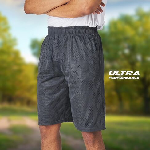 Ultra Performance Men's Athletic Mesh Short's 3 Pack Mens Basketball Shorts Gym Workout & Sport Short with Pockets for Men in Saudi Arabia