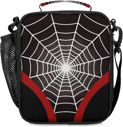 صندوق الغداء للفتيات الفتيات - أكياس الغداء المعزولة القابلة لإعادة الاستخدام للأطفال - Spider Black Web Bare Trace Backer to School Lunch Thermal Meal Kit in Saudi Arabia