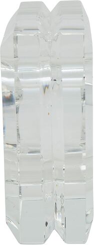 SARO Lifestyle NR016.C Clear Crystal Glass Napkin Ring with Double Edge Design (Set of 4), Clear in Kuwait