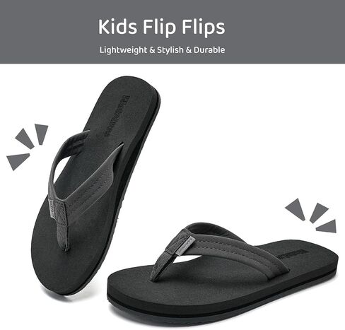 Watelves Kids Flip flops Boys Girls Sandals Youth Kid Big Summer Slip on Thong Slide Sandals for Beach Pool Shower Little/Big Kid in Kuwait