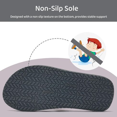 Watelves Kids Flip flops Boys Girls Sandals Youth Kid Big Summer Slip on Thong Slide Sandals for Beach Pool Shower Little/Big Kid in Kuwait