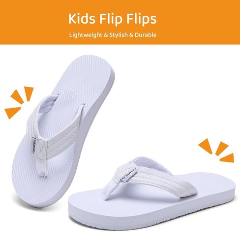 Watelves Kids Flip flops Boys Girls Sandals Youth Kid Big Summer Slip on Thong Slide Sandals for Beach Pool Shower Little/Big Kid in Kuwait