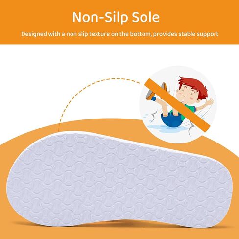 Watelves Kids Flip flops Boys Girls Sandals Youth Kid Big Summer Slip on Thong Slide Sandals for Beach Pool Shower Little/Big Kid in Kuwait