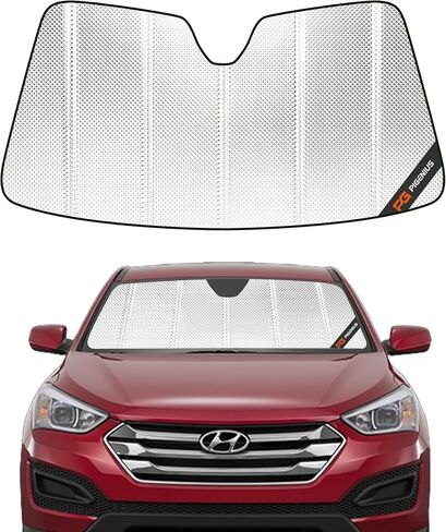 Windshield Sun Shade for 2019-2023 Hyundai Santa Fe. 2024 Upgrade Reflective Aluminum Film Front Window Sunshade for Maximum Interior Protection in Saudi Arabia