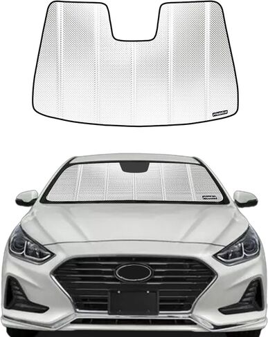 Windshield Sun Shade for 2019-2023 Hyundai Santa Fe. 2024 Upgrade Reflective Aluminum Film Front Window Sunshade for Maximum Interior Protection in Saudi Arabia