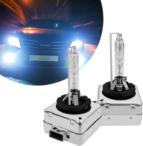 مصابيح المصابيح الأمامية D2S HID 2PCS 35W مصابيح مشرقة فائقة ، لمبة مصباح D2S D3S HID HID LIGHTS Original Lights 12V High Beam Low Plem Plubs مع قاعدة الدعامات المعدنية (D2S White) in Kuwait