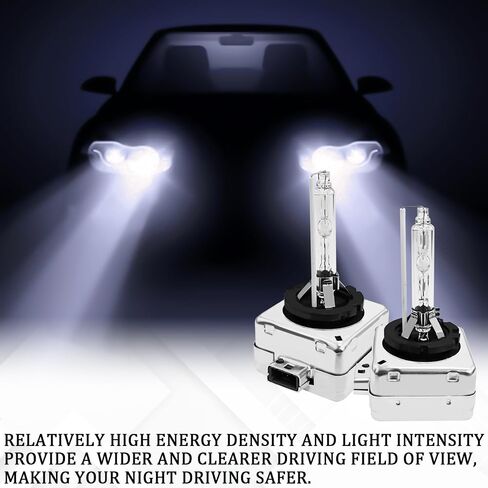 مصابيح المصابيح الأمامية D2S HID 2PCS 35W مصابيح مشرقة فائقة ، لمبة مصباح D2S D3S HID HID LIGHTS Original Lights 12V High Beam Low Plem Plubs مع قاعدة الدعامات المعدنية (D2S White) in Kuwait