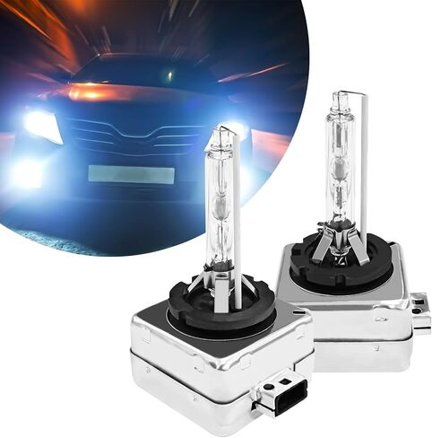 مصابيح المصابيح الأمامية D2S HID 2PCS 35W مصابيح مشرقة فائقة ، لمبة مصباح D2S D3S HID HID LIGHTS Original Lights 12V High Beam Low Plem Plubs مع قاعدة الدعامات المعدنية (D2S White) in Kuwait
