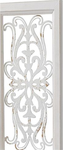 SOFE Framed Wall Candle Sconce 16 Inches, Shabby Chic White Wall Candle Holder for Pillar Candle, Openwork Design Rustic Candle Holder for Wall, Living Room, Bedroom Decor, 1 Piece in Saudi Arabia