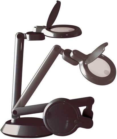 OttLite LED Space Saving Magnifier Desk Lamp – Optical Grade Magnification, Adjustable Arm, Pivoting Head, Portable to Travel, for Crafting & Needlework in Kuwait