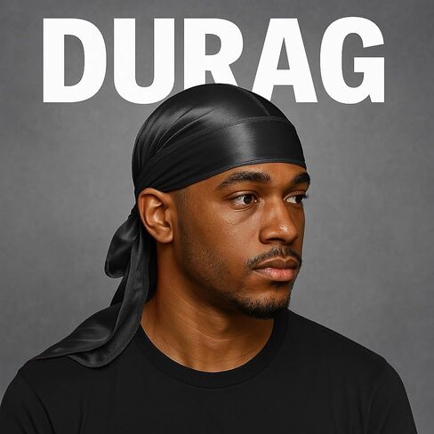 Premium Durag Pack for Men, Silky Doo Rag for 360 540 720 Waves in Kuwait