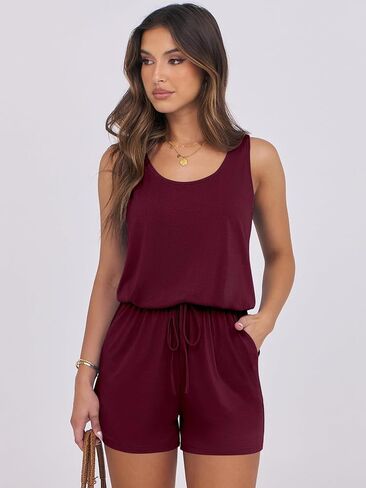 ANRABESS Womens Rompers Casual Dressy Sleeveless One Piece Shorts Jumpsuit Loose 2025 Summer Vacation Outfits Clothes in Saudi Arabia
