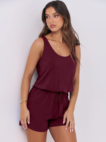 ANRABESS Womens Rompers Casual Dressy Sleeveless One Piece Shorts Jumpsuit Loose 2025 Summer Vacation Outfits Clothes in Saudi Arabia