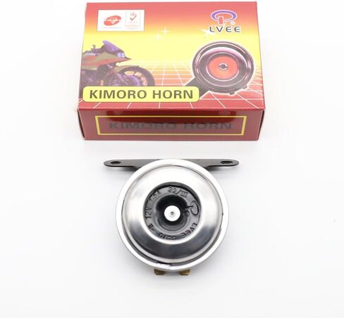 Lvee DL70-017 Universal Motorcycle Horns Horns Round Round Right مكبر صوت 12V 1.5A 105DB قرن صغير للدراجة النارية ATV Scooter UTV دراجة in Kuwait