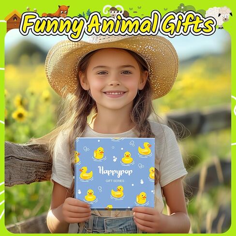 HAPPYPOP Rubber Duck Cat Cow Gifts - Funny Duck Cat Socks for Boys Girls Kids 10-12 Years in Kuwait