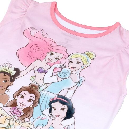 Disney Girls' 2-Piece Loose-fit Set, Princess Pajamas, Soft & Cute for Kids in Saudi Arabia