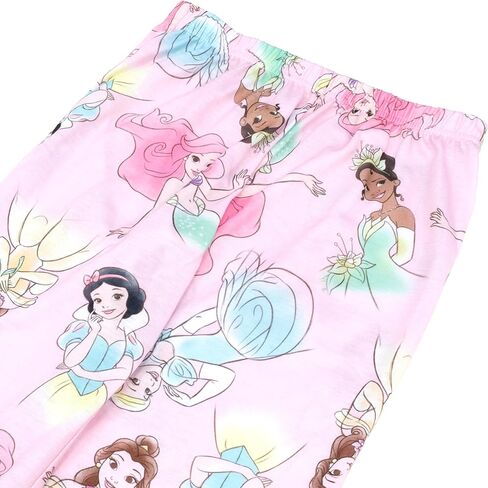 Disney Girls' 2-Piece Loose-fit Set, Princess Pajamas, Soft & Cute for Kids in Saudi Arabia