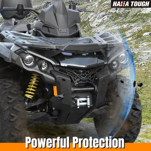 HAKA TOUGH Front Fascia for Can-Am Outlander, Combination Front Brush Guard Bumper Facia for Can Am Outlander 570 650 800 850 1000 2012-2022, Replace #705012822 in Saudi Arabia