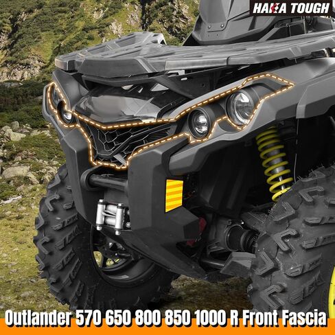 HAKA TOUGH Front Fascia for Can-Am Outlander, Combination Front Brush Guard Bumper Facia for Can Am Outlander 570 650 800 850 1000 2012-2022, Replace #705012822 in Saudi Arabia