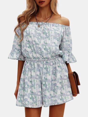 إكسلورا للسيدات الصيفية رومبير فستان قبالة الكتف الكشك in Kuwait