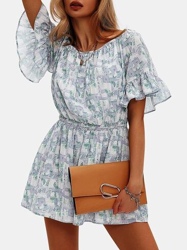 إكسلورا للسيدات الصيفية رومبير فستان قبالة الكتف الكشك in Kuwait