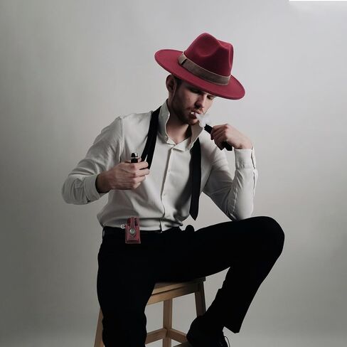 Fedora Hats for Men with Phone Bag Set - Perfect Mens Fedoras & Fashionable Fedoras for Men in Saudi Arabia