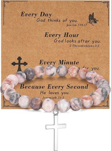 morniface Inspirational Gifts for Women，Natural Stone Bracelet for Mom Daughter Friends Sister Wife Grandma Aunt in Kuwait