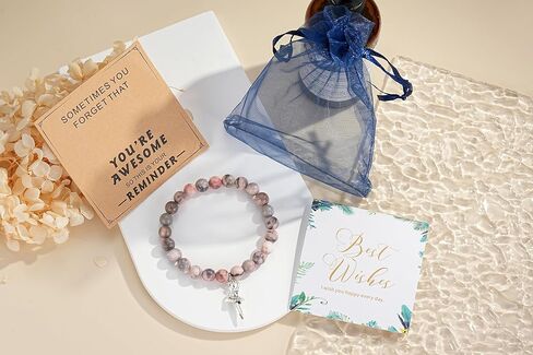 morniface Inspirational Gifts for Women，Natural Stone Bracelet for Mom Daughter Friends Sister Wife Grandma Aunt in Kuwait
