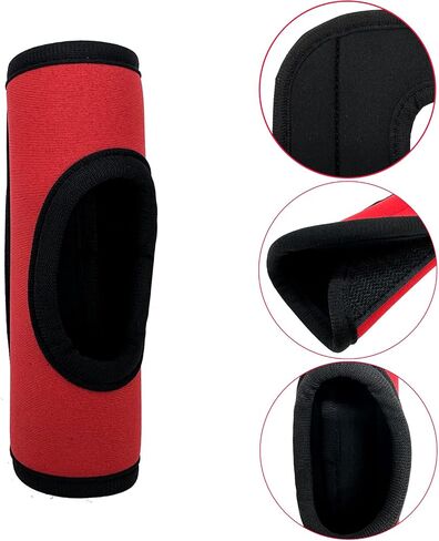 Wanty Neoprene Luggage Handle Wrap, Luggage Handle Wraps for Suitcase, Luggage Tags Identifiers with Hollow Design for Travel Accessories (3 PCS Red) in Kuwait