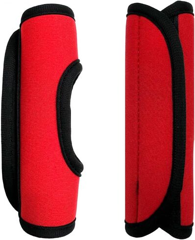 Wanty Neoprene Luggage Handle Wrap, Luggage Handle Wraps for Suitcase, Luggage Tags Identifiers with Hollow Design for Travel Accessories (3 PCS Red) in Kuwait