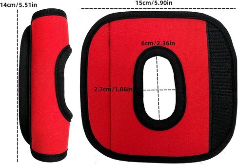 Wanty Neoprene Luggage Handle Wrap, Luggage Handle Wraps for Suitcase, Luggage Tags Identifiers with Hollow Design for Travel Accessories (3 PCS Red) in Kuwait