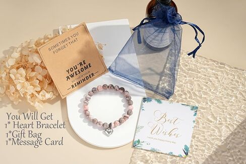 morniface Inspirational Gifts for Women，Natural Stone Bracelet for Mom Daughter Friends Sister Wife Grandma Aunt in Kuwait