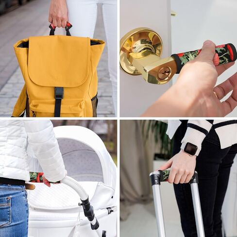 Luggage Handle Wraps Red Poppy Flowers Pattern Luggage Identifiers Soft Neoprene Luggage Handle Wraps For Suitcase Trolley Handle Grip Cover 2 Pack Luggage Tags in Kuwait