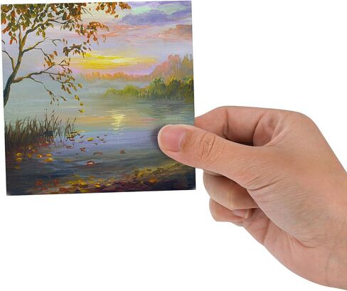 Tosnail 24 Pieces 3" x 3" Mini Canvas Panels Mini Stretched Canvas Small Canvas Boards Square Canvas for Painting, Craft in Saudi Arabia