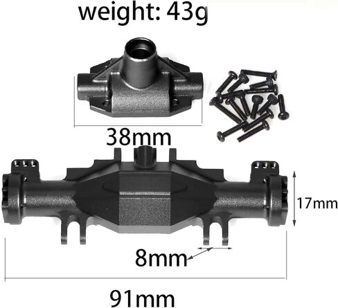 Axle Housing Set Aluminum for Losi 1/18 Mini LMT 4X4 Brushed Monster Truck，Replacement for Losi - LOS212035 Upgrade Part Axle Housing Set for Losi-LOS01026 1/18 Mini LMT Monster (Green) in Kuwait