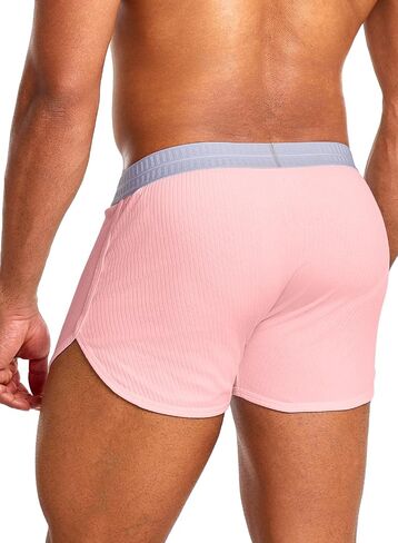 Mizok Mens Side Side Side Sexy Cotton Boxer Shorts with jockstrap وحقيبة قابلة للإزالة in Kuwait
