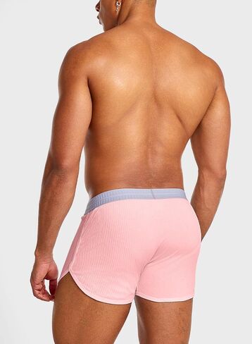 Mizok Mens Side Side Side Sexy Cotton Boxer Shorts with jockstrap وحقيبة قابلة للإزالة in Kuwait