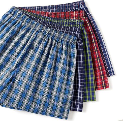 JupiterSecret Men's 100% Cotton Boxer Shorts, Men's Classic Fit Woven Underwear, 5 Pack / 10 Pack in Kuwait