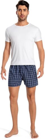 JupiterSecret Men's 100% Cotton Boxer Shorts, Men's Classic Fit Woven Underwear, 5 Pack / 10 Pack in Kuwait