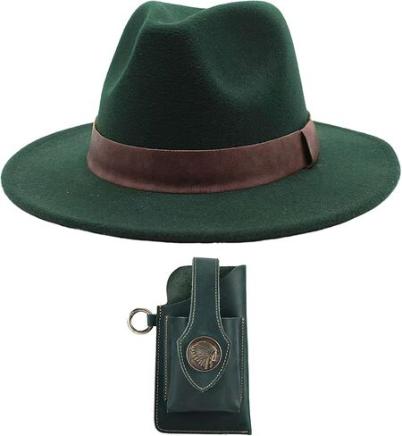 Fedora Hats for Men with Phone Bag Set - Perfect Mens Fedoras & Fashionable Fedoras for Men in Saudi Arabia