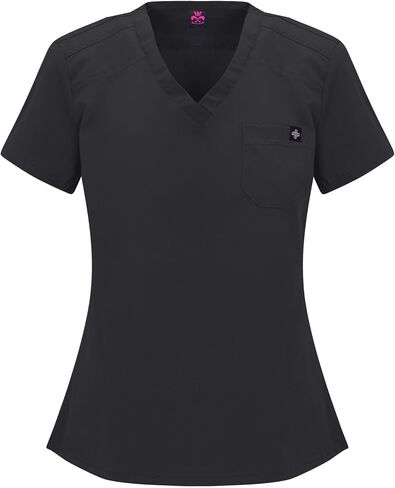 Natural Uniforms Womens Cool Stretch Modern Tuck-In Top Yoga Jogger Scrub Set with Regular and Petite Sizes in Saudi Arabia