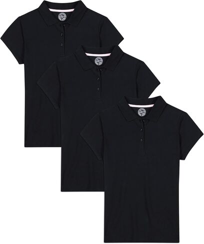 Girls' School Uniform Multipack Short Sleeve Soft Jersey Polo in Kuwait
