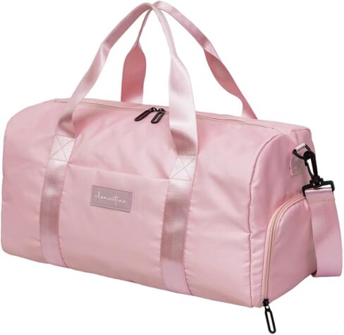 Gym Bag for Women with Shoe Compartment and Wet Pocket | Durable Lightweight Gym Bag with Motivational Quote| Great for Exercise and Overnights in Saudi Arabia