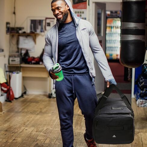 Haimont Travel Duffel Backpack Bag 60L للرجال أكياس غامق رياضية كبيرة مع أحزمة حقيبة ظهر للتنزه في التخييم الرياضي ، ومقاوم للماء ، أسود in Kuwait