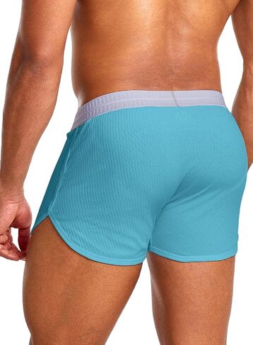 Mizok Mens Side Side Side Sexy Cotton Boxer Shorts with jockstrap وحقيبة قابلة للإزالة in Kuwait