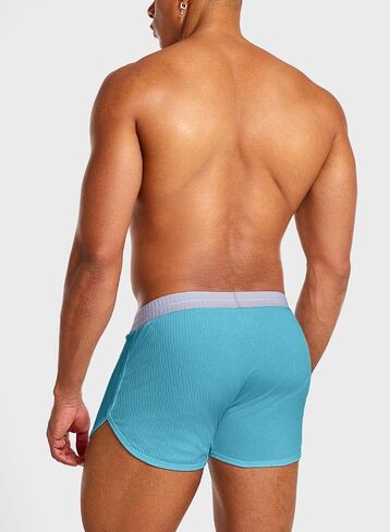 Mizok Mens Side Side Side Sexy Cotton Boxer Shorts with jockstrap وحقيبة قابلة للإزالة in Kuwait