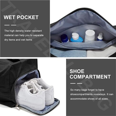 Small Gym Bag for Women Lightweight Carry on Gym Tote Bag, Workout Sport Duffle Bag with Shoe Compartment,Crossbody Shoulder Travel Bag for Swim, Yoge, Dance in Saudi Arabia