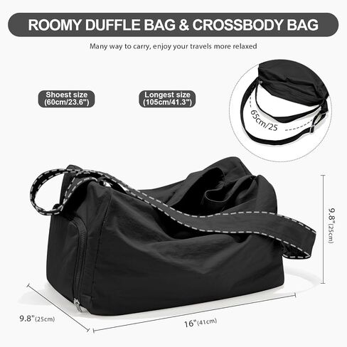 Small Gym Bag for Women Lightweight Carry on Gym Tote Bag, Workout Sport Duffle Bag with Shoe Compartment,Crossbody Shoulder Travel Bag for Swim, Yoge, Dance in Saudi Arabia