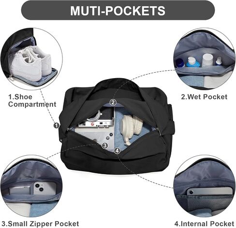Small Gym Bag for Women Lightweight Carry on Gym Tote Bag, Workout Sport Duffle Bag with Shoe Compartment,Crossbody Shoulder Travel Bag for Swim, Yoge, Dance in Saudi Arabia