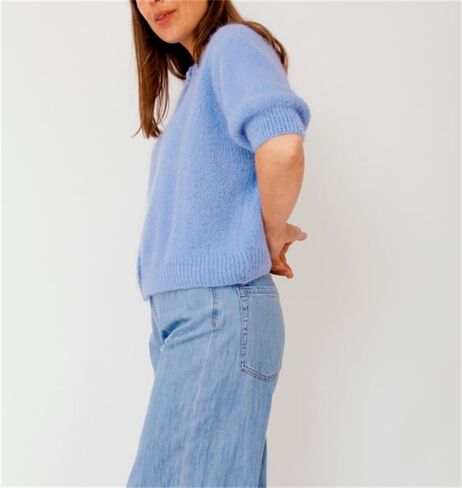 Women Knitted Crop Cardigan Shirt Short Sleeve Button Down Ribbed Knit Crop Top Y2k Girls Outwear Top Tee Shirt in Kuwait